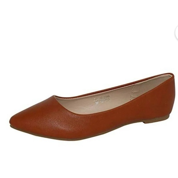 NWT Bella Marie Brown Pointy Toe Ballet Flats 8 1/2 | Never Worn | New in Box - Picture 2 of 13